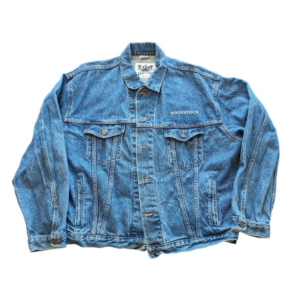 VINTAGE 1994 Woodstock original jean jacket - Picture 6 of 7